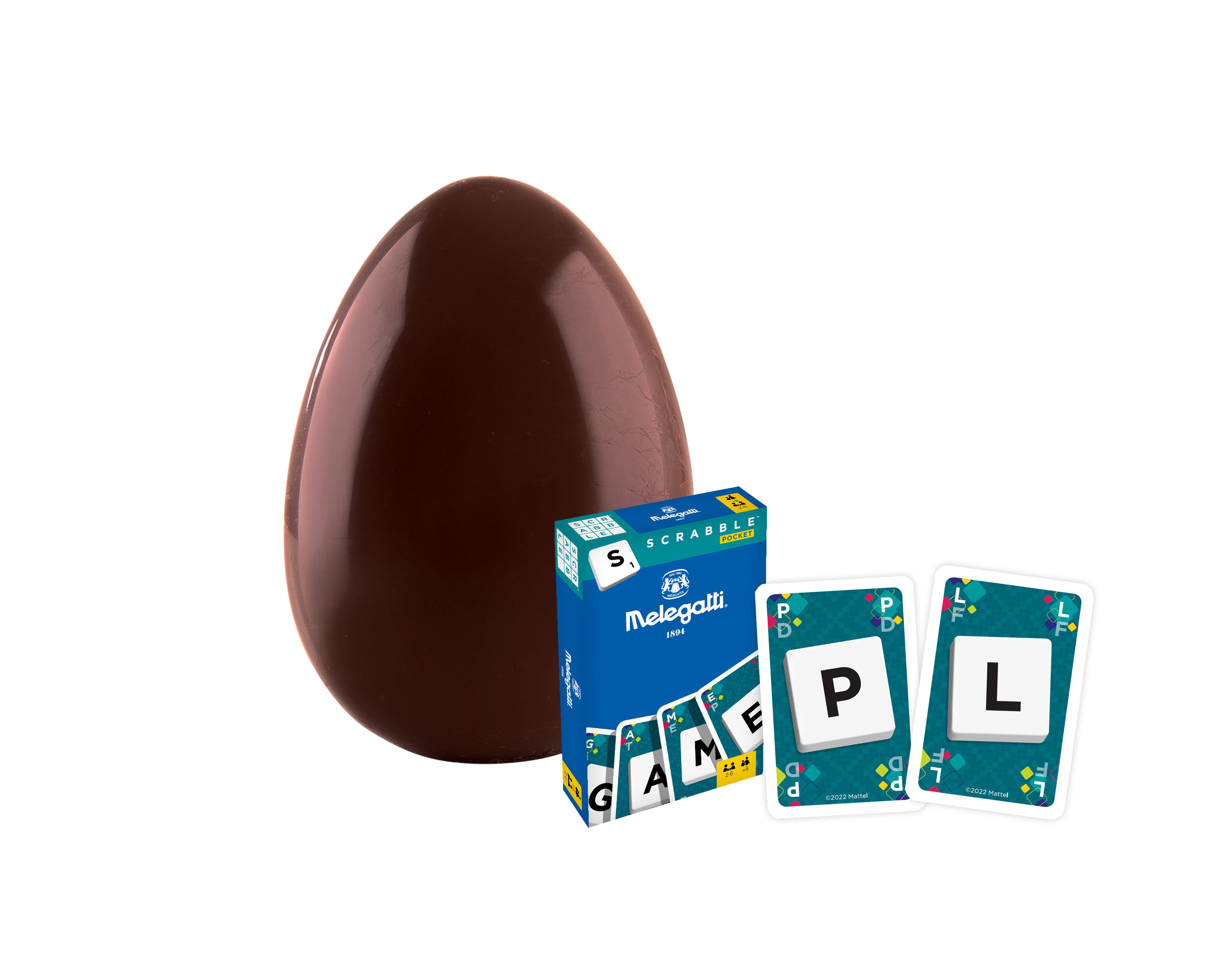 Dettaglio Dark Chocolate Egg “SCRABBLE”