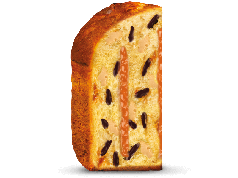Dettaglio Panettone Cioccolato & Caramello Dettaglio Panettone Cioccolato & Caramello